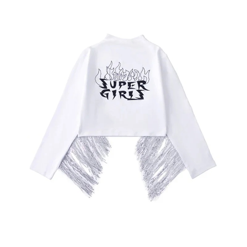 Street Fashion Europe - ♥ 2026 ใหม่แฟชั่นเชียร์ลีดเดอร์แจ๊สเครื่องแต่งกายสตรีทแดนซ์เคป๊อปชุดฮิปฮอปเสื้อผ้าเรน สเตจแวร์ SL11346 ★