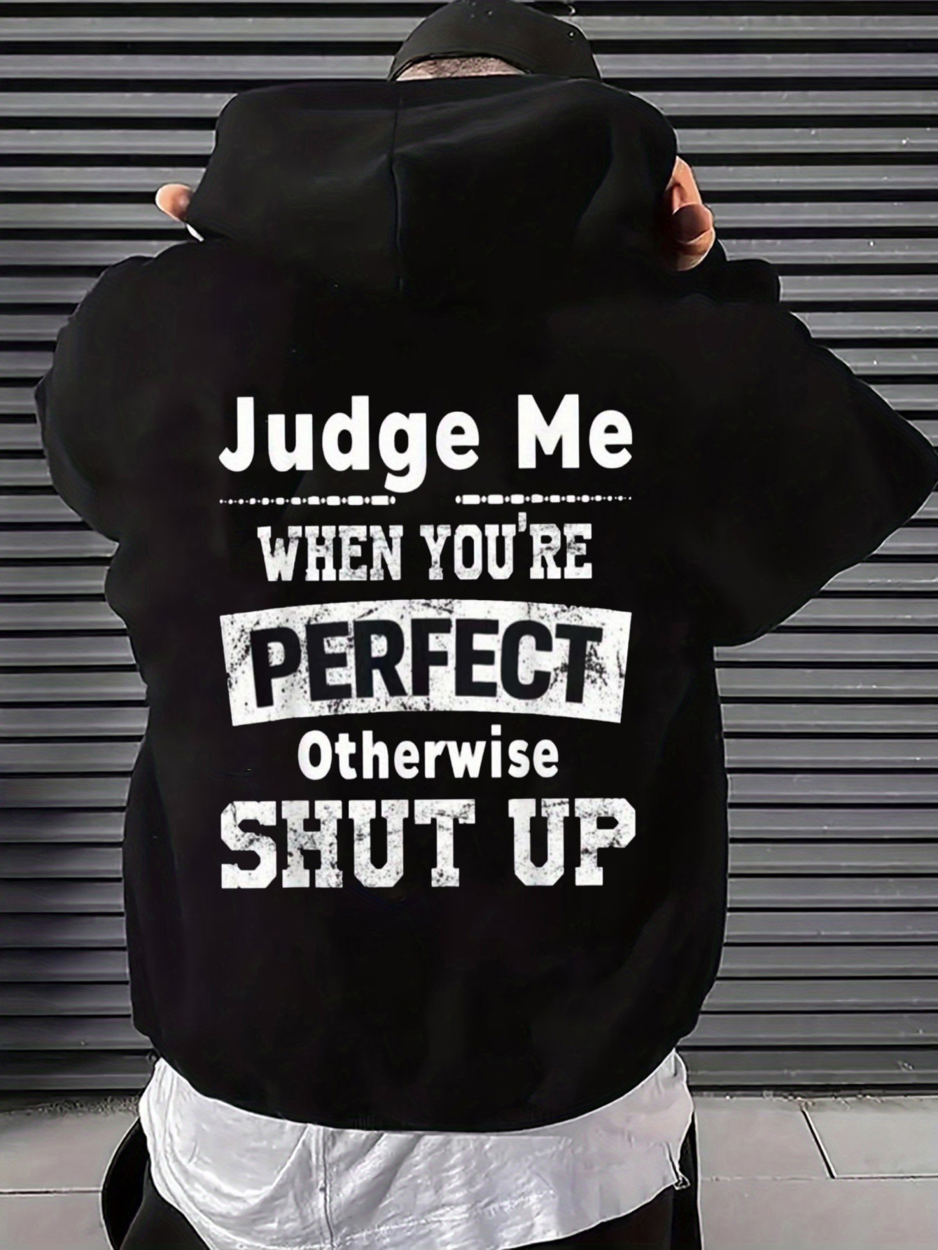 Street Fashion Quotes - เสื้อฮู้ดผู้ชายพร้อมข้อความแสดงความคิดเห็นและดีไซน์คำพูดสนุกสนาน, เสื้อแขนยาวทรงโอเวอร์ไซส์, แฟชั่นสตรีทลำลองสไตล์เมือง