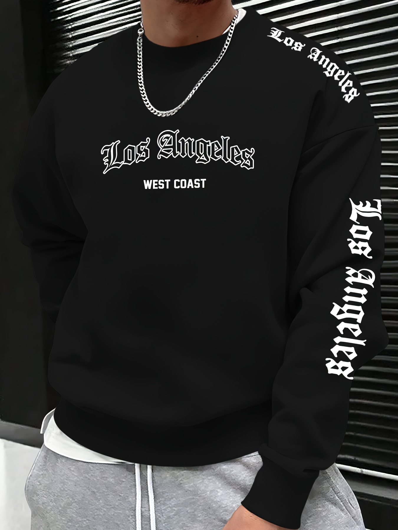 Fashion Streetwear - เสื้อสเวตเตอร์คอกลมพิมพ์ลายตัวอักษรสำหรับผู้ชาย ฤดูใบไม้ร่วง/ฤดูหนาว 2026 - สวมใส่สบาย นุ่มสบาย