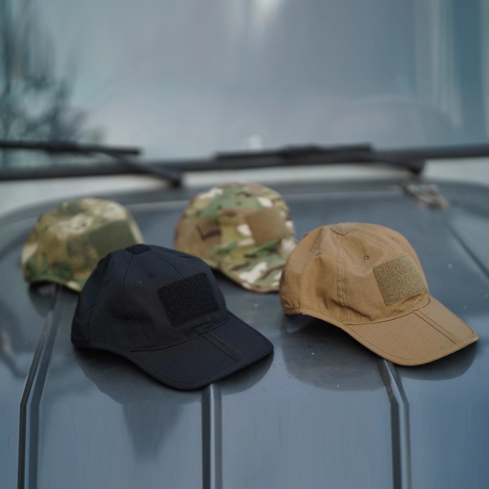 Baseball Cap Fitted - หมวกเบสบอลยุทธวิธีแบบพับได้ออกแบบมาเพื่อให้พอดีกับศีรษะสําหรับการเดินป่าและบังแดดกลางแจ้ง