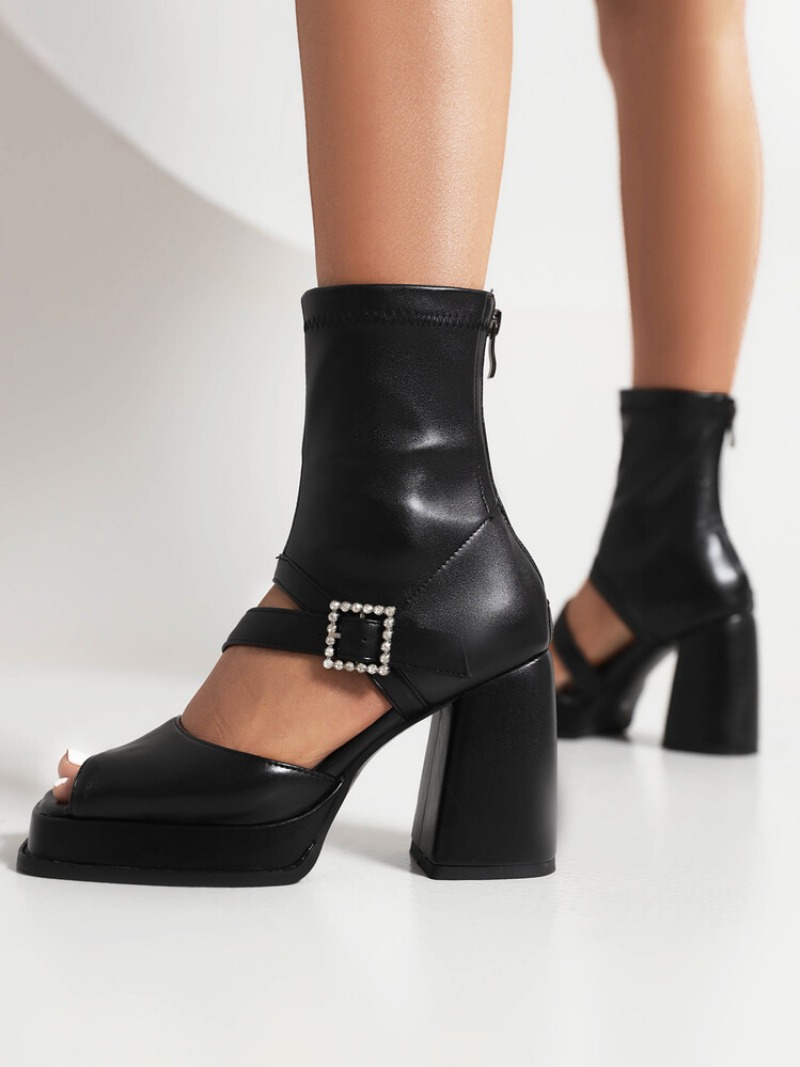 รองเท้าส้นสูงแบบเปิดนิ้วเท้า ส - Street Fashion Female บทวิจารณ์และราคา