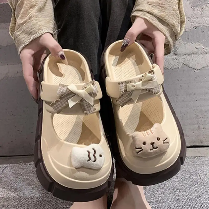 รองเท้าแตะแฟชั่นลายแมวและปลา D - Street Fashion Female บทวิจารณ์และราคา