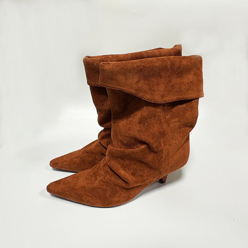 รองเท้าบูทสั้นส้นเตี้ยแฟชั่นสำ - Street Fashion Female บทวิจารณ์และราคา