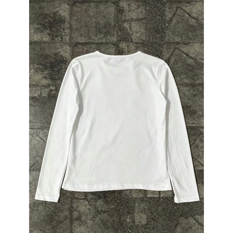 เสื้อยืดแขนยาวลายเรขาคณิตสำหรั - Fashion Streetwear บทวิจารณ์และราคา