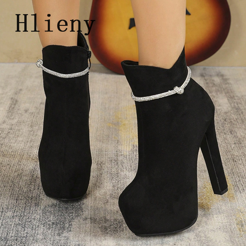 รองเท้าบูทข้อสั้นแฟชั่น Hlieny - Street Fashion Female บทวิจารณ์และราคา