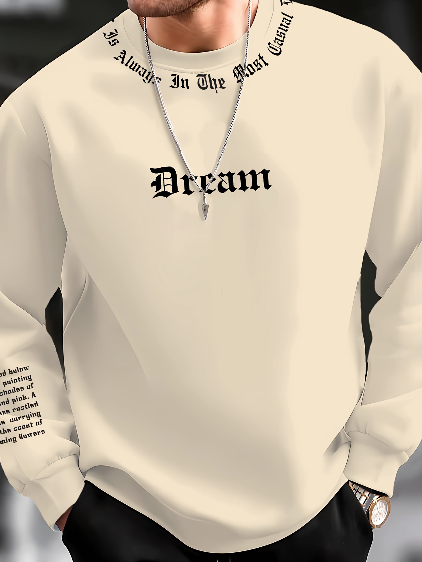 เสื้อสเวตเตอร์คอกลมพิมพ์ลายตัว - Fashion Streetwear บทวิจารณ์และราคา