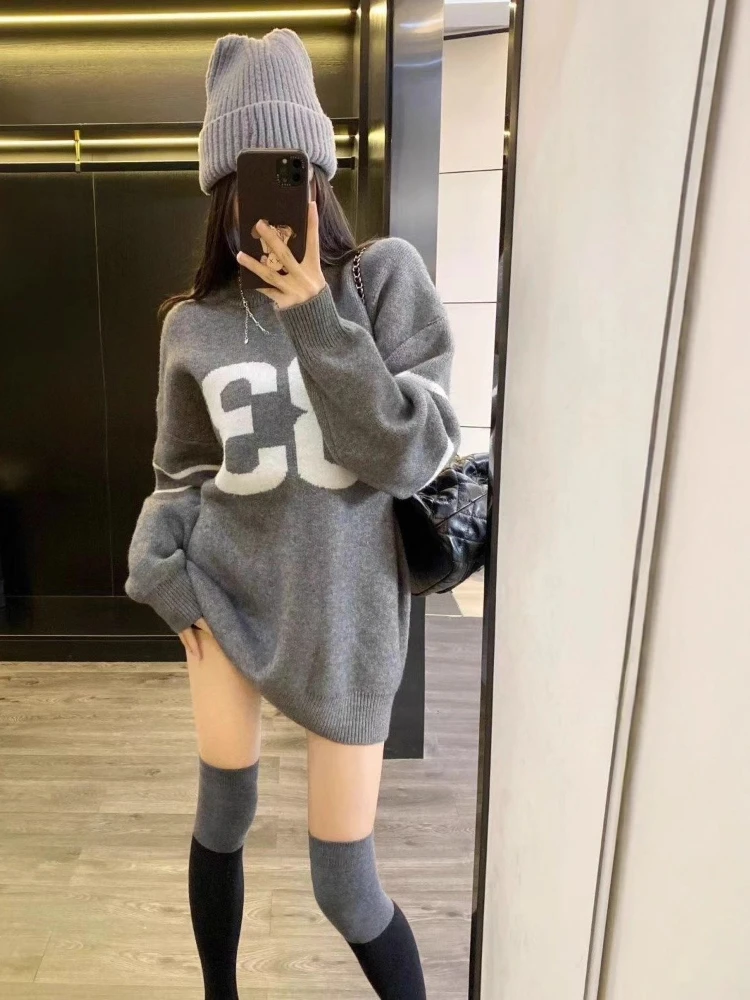 เสื้อสเวตเตอร์ถักสไตล์วินเทจ Y - Fashion Streetwear บทวิจารณ์และราคา