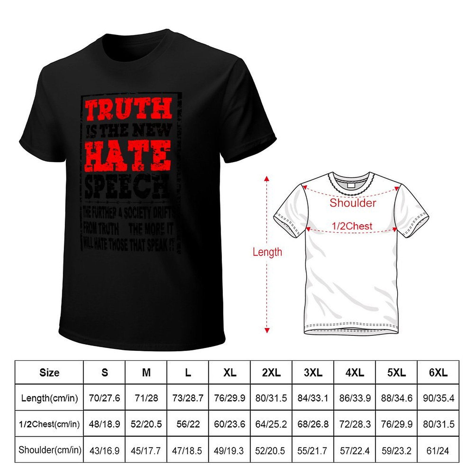 ความจริงคือคำพูดแสดงความเกลียด - Street Fashion Quotes บทวิจารณ์และราคา