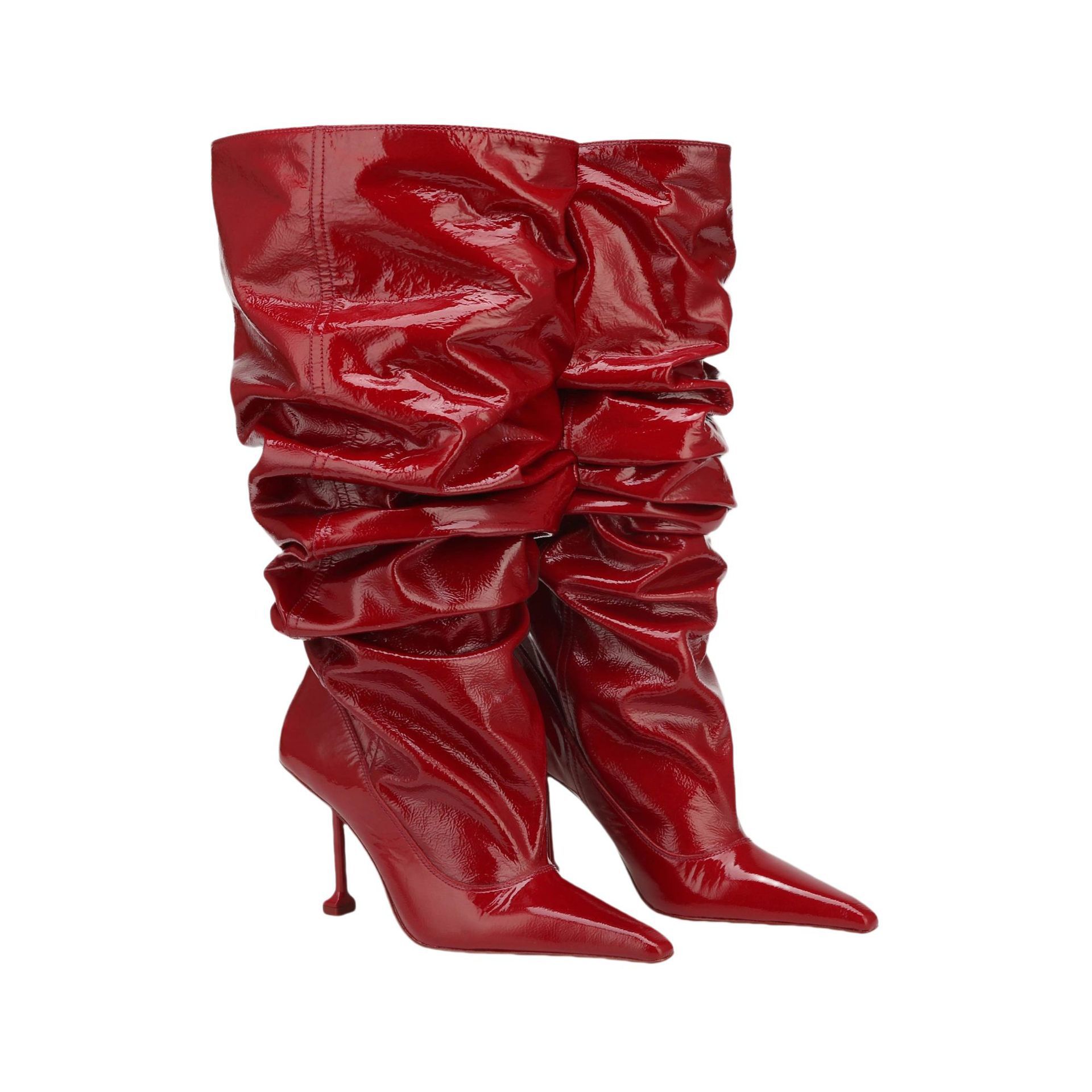 รองเท้าบูทส้นเข็มปลายแหลมหนังแ - Street Fashion Europe บทวิจารณ์และราคา