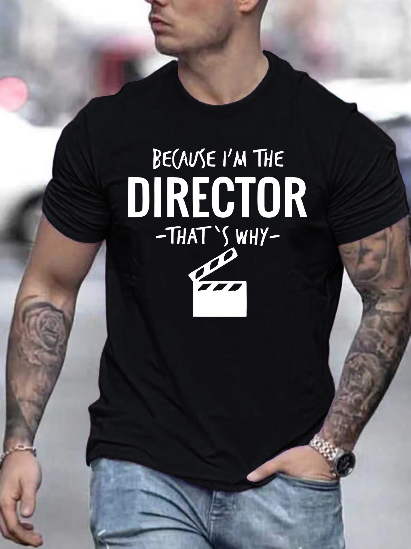 เสื้อยืดผู้ชายสีส้ม พิมพ์ลายข้ - Street Fashion Quotes บทวิจารณ์และราคา